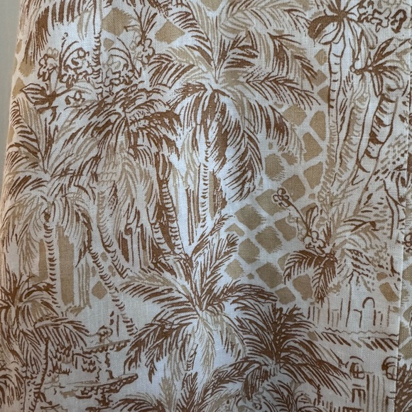 Lilly Pulitzer Jorgian Beige and White Linen Dress Size 6 - Picture 2 of 6